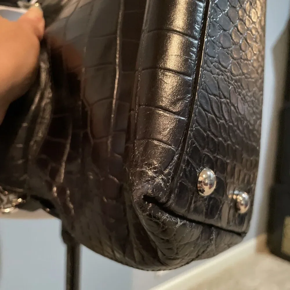 furla handbag crossbody used leather